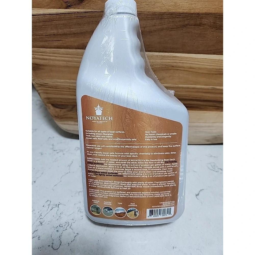 NOYATECH Bio Deodorizing Boat Deck Cleaner and Hull Wash 32 Oz NEW SEALED